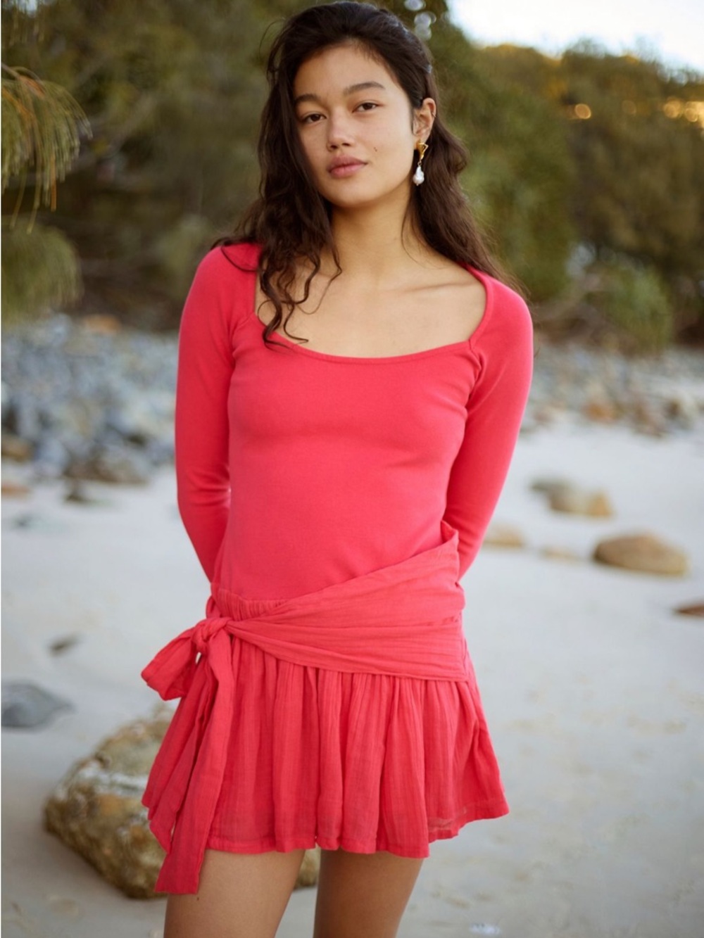 Free People Lexi Drop-Waist Mini Dress -M NWT - Picture 1 of 4